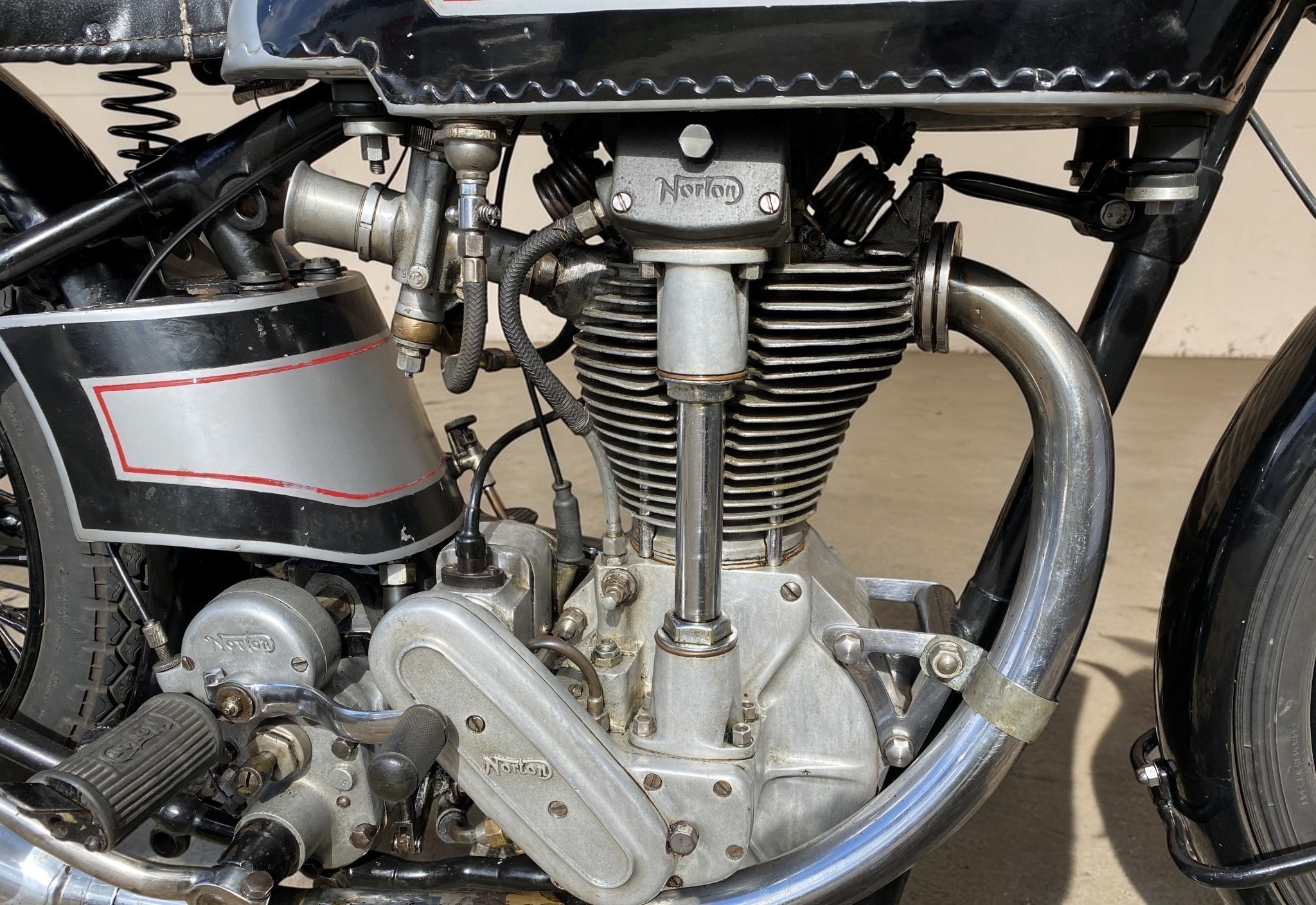1933 Norton International Model 30 engine right detail